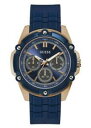 ゲス 【送料無料】腕時計　メンズボルトクォーツシリコンストラップウォッチguess mens bolt quartz silicone strap watch w1302g4