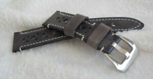 【送料無料】腕時計　ストラップレーシングスポーツレザーライトブラウンカラーブラウンステッチwatch ..