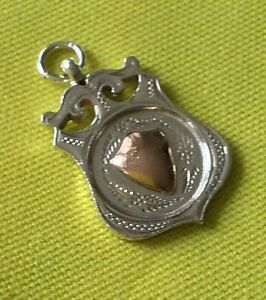【送料無料】腕時計 ウォッチチェーンフォブスターリングシルバーゴールドフォブwatch chain fob sterling silver amp; gold fob 1936 1044j
