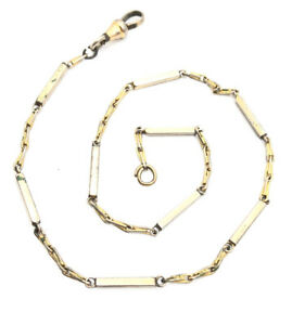 【送料無料】腕時計　ヴィンテージビクトリアアールデコイエローゴールドリンクポケットウォッチチェーン