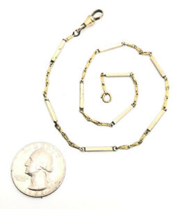 【送料無料】腕時計　ヴィンテージビクトリアアールデコイエローゴールドリンクポケットウォッチチェーン