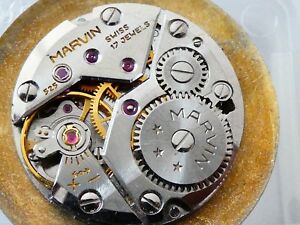 【送料無料】腕時計　マーヴィンオリジナルムーブメントスイスmarvin 525 17jewels rare works original watch movement swiss w226