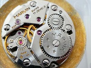 【送料無料】腕時計　マーヴィンオリジナルムーブメントスイスmarvin 525 17jewels rare works original watch movement swiss w226