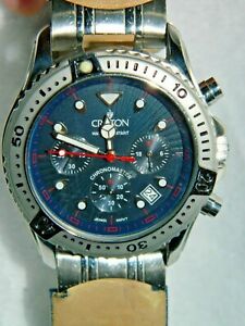 腕時計　クロトンクロノマスターステンレスメンズクロノグラフウォッチcroton chronomaster stainless steel mens chronograph watch cc311355 
