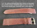 【送料無料】腕時計　ミリメートルブレスレットスーゴールドマロン20 mm bracelet cousu pour anses fixes soudees top qualite lezard gold marron