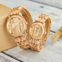 【送料無料】腕時計 カップルクォーツcouple watches luxury wood watch quartz birthday xmas gifts for her wife him men