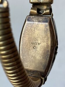 【送料無料】腕時計　モントルブレスレットアンシエンヌデイムムーヴメントメカニークアールデコボエティエオルアルジャンmontre bracelet ancienne dame mouvement mecanique art deco boitier or amp;