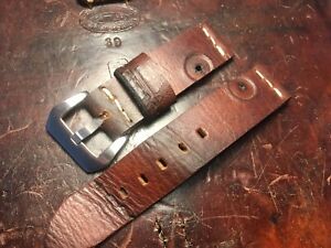 【送料無料】腕時計　スイスレザーアンモポーチウォッチストラップhandmade 22mm swiss leather ammo pouch watch strap