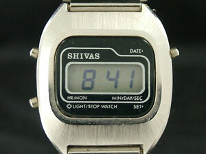 腕時計　シヴァスクォーツクロノグラフウォッチレトロヴィンテージshivas lcd quartz chronograph watch retro nos, vintage