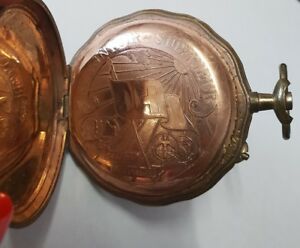 【送料無料】腕時計　モントールグーセットアンシエンヌプラケリモンタージュマヌエルmontre gousset ancienne plaque or remontage manuel 57 mm refv839