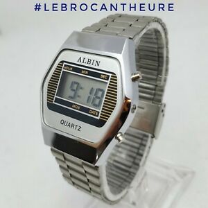 【送料無料】腕時計 アルビンクォーツモントルヴィナテージアンシエンヌ albin quartz montre vinatage ancienne lcd circa 1980