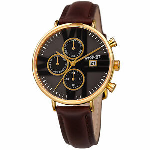 【送料無料】腕時計 アウグストシュタイナータイムゾーンレザーストラップウォッチwomens august steiner as8220brbk two time zone date genuine leather strap watch