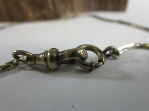 【送料無料】腕時計 ヴィンテージビグニーアールデコホワイトゴールドトーンバーリンクポケットウォッチチェーンウォッチ