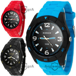 【送料無料】腕時計　アナログストラップanalog xonix wristwatch for men, elastic strap, quartz, waterproof