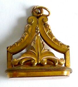【送料無料】腕時計　ビクトリアメッキウォッチプレーンベースan ornate victorian gold plated watch fob with plain base
