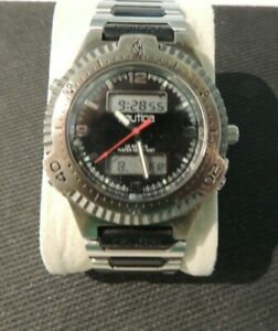 【送料無料】腕時計 メンズデジタルアラームデュアルタイムステンレススチールウォッチnautica mens digital alarm dual time, daydate stainless steel watch 【送料無料】腕時計 メンズデジタルアラームデュアルタイムステンレススチールウォッチnautica mens digital alarm dual time, daydate stainless steel watch