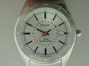 【送料無料】腕時計　メンズパルサーステンレススチールウォッチディーラー mens pulsar stainless steel watch pxh843x authorized dealer
