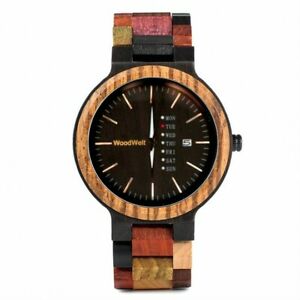 ̵ӻסåɥȥ󥺥åɥʥwoodwelt ember mens wristwatch with calendar wood natural