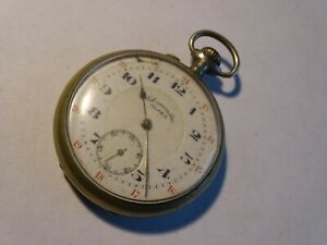 【送料無料】腕時計 アンシエンヌモントルグーセットクロノムトレアルプアンメタールエクストラブランancienne montre gousset chronometre alpes en metal extra blanc
