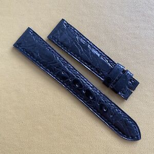 【送料無料】腕時計 オリジナルヴィンテージレザーウォッチストラップoriginal vintage cousu main genuine reptile leather watch strap 17mm ends nos
