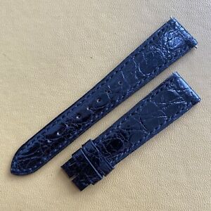 【送料無料】腕時計　オリジナルヴィンテージレザーウォッチストラップoriginal vintage cousu main genuine reptile leather watch strap 17mm ends nos