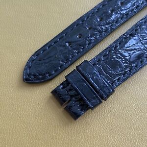 【送料無料】腕時計　オリジナルヴィンテージレザーウォッチストラップoriginal vintage cousu main genuine reptile leather watch strap 17mm ends nos