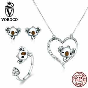 【送料無料】ジュエリー・アクセサリー ボロココアラベアスターリングシルバーイヤリングネックレスオープンリングジュエリーセット