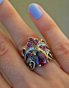 【送料無料】ジュエリー・アクセサリー スターリングシルバーハンドメイドトルコルビールビーリングサイズ925 sterling silver handmade authentic turkish ruby ladies ring size 610(4)
