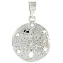 【送料無料】ジュエリー・アクセサリー シルバースターリングサンドダラーペンダントブレロックargent sterling sans defaut qualite sable dollar pendentif breloque,18