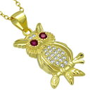 925 argent sterling jaune ton dore blanc rouge zircone oiseau chouette collier,シルバースターリングイエロートンゴールデンホワイトレッドジルコーネフクロウコリアー※注意※NYからの配送になりますので2週間前後お時間をいただきます。人気の商品は在庫が無い場合がございます。ご了承くださいませ。サイズの種類の商品は購入時の備考欄にご希望のサイズをご記載ください。　携帯メールでの登録ですと楽天からのメールが届かない場合がございます。