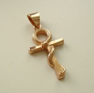 【送料無料】ジュエリー・アクセサリー ゴールドエジプトキーオブライフクロスアンクシルバーネックレスジュエリー