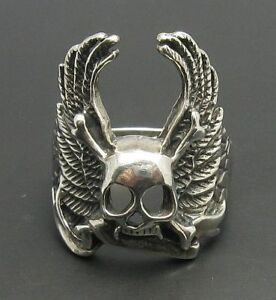 【送料無料】ジュエリー・アクセサリー スターリングシルバーリングスカルウィングバイカーボーンサイズsterling silver ring skull wings biker bones size 514 【送料無料】ジュエリー・アクセサリー スターリングシルバーリングスカルウィングバイカーボーンサイズsterling silver ring skull wings biker bones size 514