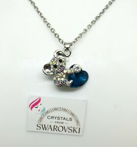 ジュエリー・アクセサリー コラーナダドナアルジェントコンクリスタルスワロフスキーヴェリエペンデンテコアラcollana da donna argento con cristalli swarovski r veri e pendente koala