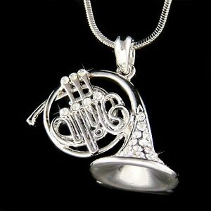 【送料無料】ジュエリー・アクセサリー フランスブラスホーンクリスタルスワロフスキーコリアーlaiton francais corne avec cristal swarovski musique instrument musical collier