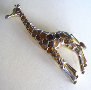 【送料無料】ジュエリー・アクセサリー ピンキリンメタルドールwg185 broche girafe metal dore emaille