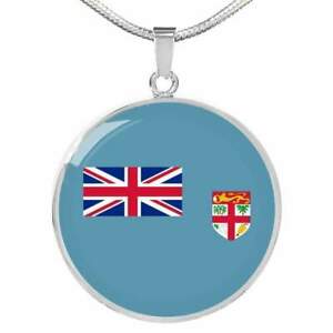【送料無料】ジュエリー・アクセサリー フィジーフラッグスチールカラーゴールドfiji drapeau collier acier inoxydable ou 18k or 457559cm