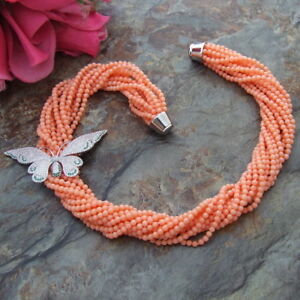 【送料無料】ジュエリー・アクセサリー ピンクラウンドコーラルストランドネックレス