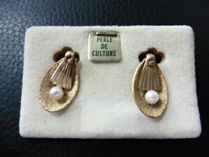 ̵ۥ奨꡼꡼ 󥰥åץɥץ졼ȥơ󥰥ɥåboucle doreille clips plaque or vintage 50 neufold earrings gold plated