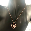 【送料無料】ジュエリー アクセサリー パールハートメッキゴールドローズナインオーセンティックcollier misaki coeur perle plaque or rose neuf authentique