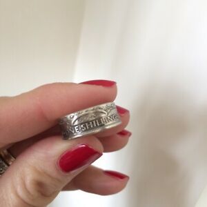 【送料無料】ジュエリー・アクセサリー コーナーリングヴィンテージシリングアネロモネタcoin ring vintage one shilling anello moneta