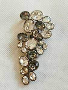 【送料無料】ジュエリー・アクセサリー スワロフスキーメタルダークグレーbroche swarovski metal gris fonce ref d10