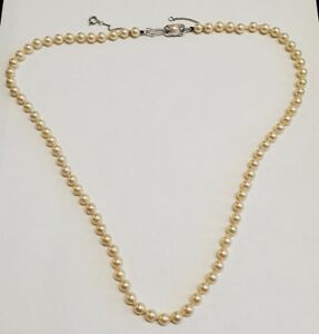 【送料無料】ジュエリー・アクセサリー ヴィンテージパールネックレスソリッドシルバークロージャーcollier perles vintage fermeture en argent massif 925 refm281