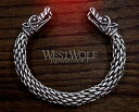 large silver viking wolf head bracelettorc norsemedievalpewterjewelryラージシルバーバイキングウルフヘッドブレスレットトルクピュータージュエリー※注意※NYからの配送になりますので2週間前後お時間をいただきます。人気の商品は在庫が無い場合がございます。ご了承くださいませ。サイズの種類の商品は購入時の備考欄にご希望のサイズをご記載ください。　携帯メールでの登録ですと楽天からのメールが届かない場合がございます。