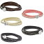 【送料無料】ジュエリー・アクセサリー レザーラップクリストーブレスレットスチールマグネティッククラスプcuir 3wrap bracelet wcristaux amp; acier inoxydable fermoir magnetique