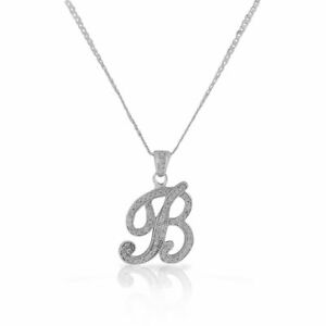 【送料無料】ジュエリー・アクセサリー シルバーマッシブジルコンキュービクネックレス925 argent massif zircon cubique lettre initiale b collier b