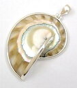 【送料無料】ジュエリー・アクセサリー ノーチラスシェルジュエリースターリングシルバーtransparent nautilus shell 925 sterling silver pendant women jewelry sc169r(4)