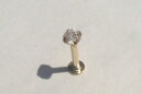【送料無料】ジュエリー・アクセサリー イエローゴールドヘリックストスリップスタッドクリアクリスタルクローセット9k yellow gold cartilage ...