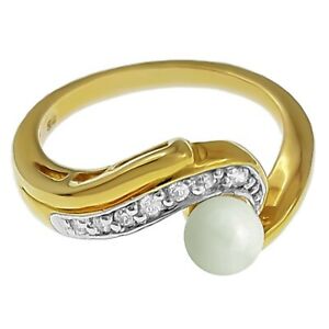 【送料無料】ジュエリー・アクセサリー プラークゴールドパールジルコニウムサイズbague femme plaque or, perle synthetique et zirconium tailles au choix
