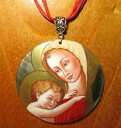 【送料無料】ジュエリー・アクセサリー マドンナペンダントイエスフィリッポリッピロシアシェルpendentif madonna et enfant jesus filippo lippi russe main peint coque signe