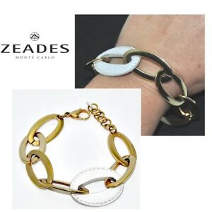 zeades bracelet original en acier dore grosse maille maillon cuir blanc bijouオリジナルゴールドスチールブレスレットビッグメッシュリンク※注意※NYからの配送になりますので2週間前後お時間をいただきます。人気の商品は在庫が無い場合がございます。ご了承くださいませ。サイズの種類の商品は購入時の備考欄にご希望のサイズをご記載ください。　携帯メールでの登録ですと楽天からのメールが届かない場合がございます。